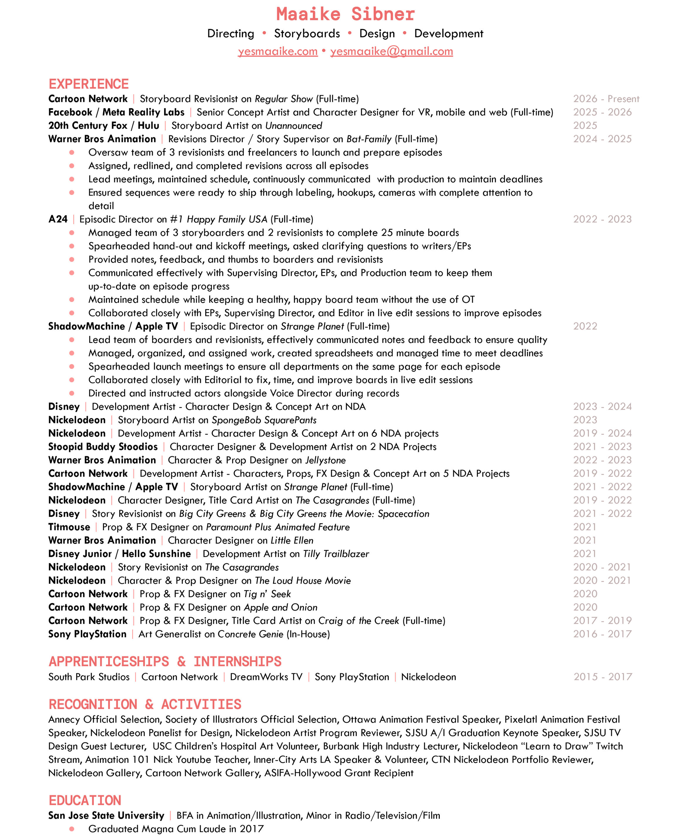 Maaike Scherff Resume